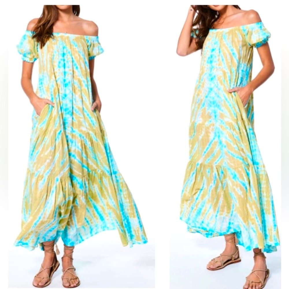 💚YFB Young Fabulous & Broke NWT tie die tiered maxi dress💚 - Picture 4 of 12